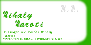 mihaly maroti business card