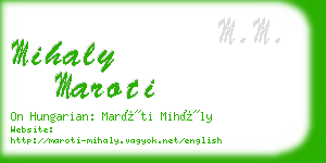 mihaly maroti business card